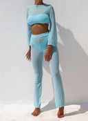 Μαγιό four pieces με σετ διαφάνεια - Γαλάζιο - thefashionproject.gr - The Fashion Project