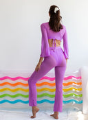 Μαγιό four pieces με σετ διαφάνεια - Μωβ ανοιχτό - thefashionproject.gr - The Fashion Project
