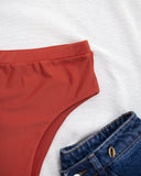 Μαγιό highleg slip - Κεραμιδί - thefashionproject.gr - The Fashion Project