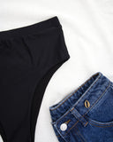 Μαγιό highleg slip - Μαύρο - thefashionproject.gr - The Fashion Project