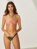 Μαγιό μπικίνι με bandeau top - Σομόν - thefashionproject.gr - The Fashion Project