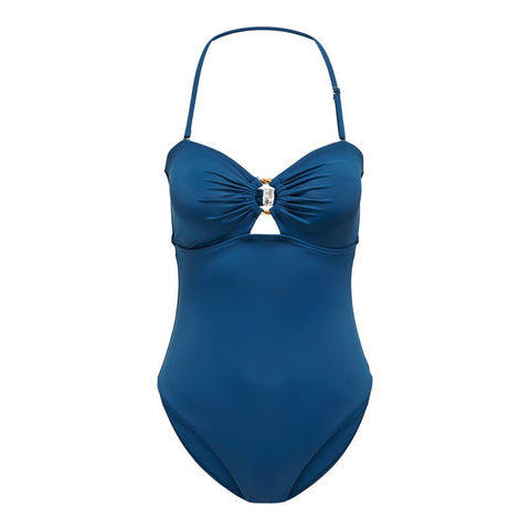Strapless One-Piece Swimsuit - Blue