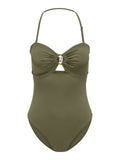 Μαγιό ολόσωμο strapless ONLY 15314714 - Χακί - thefashionproject.gr - ONLY