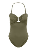 Μαγιό ολόσωμο strapless ONLY 15314714 - Χακί - thefashionproject.gr - ONLY