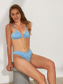 Μαγιό ριπ μπικίνι με V slip και κρίκο - Γαλάζιο - thefashionproject.gr - The Fashion Project
