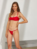 Μαγιό σετ μπικίνι strapless - Κόκκινο - thefashionproject.gr - The Fashion Project