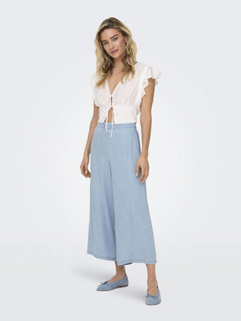 Μακριά κιλότ με denim όψη ONLY 15337936 - Γαλάζιο - thefashionproject.gr - ONLY