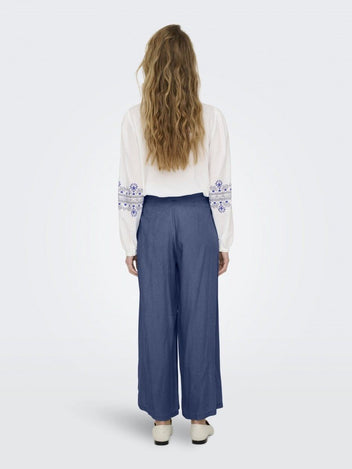 Μακριά κιλότ με denim όψη ONLY 15337936 - Μπλε denim - thefashionproject.gr - ONLY