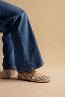 BOTEGGA 22 - Mary Jane Ballet Flats Rhinestone - Beige Suede