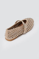 BOTEGGA 22 - Mary Jane Ballet Flats Rhinestone - Beige Suede