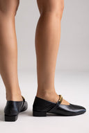 Mary Janes Chain Strap IRIS - Black Matte - thefashionproject.gr - IRIS