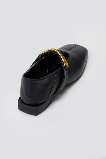 Mary Janes Chain Strap IRIS - Black Matte - thefashionproject.gr - IRIS