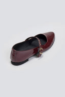 Mary Janes λουστρίνι με τρουκς ESTIL - Burgundy - thefashionproject.gr - Estil