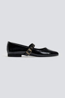 Mary Janes λουστρίνι με τρουκς ESTIL - Μαύρο - thefashionproject.gr - Estil