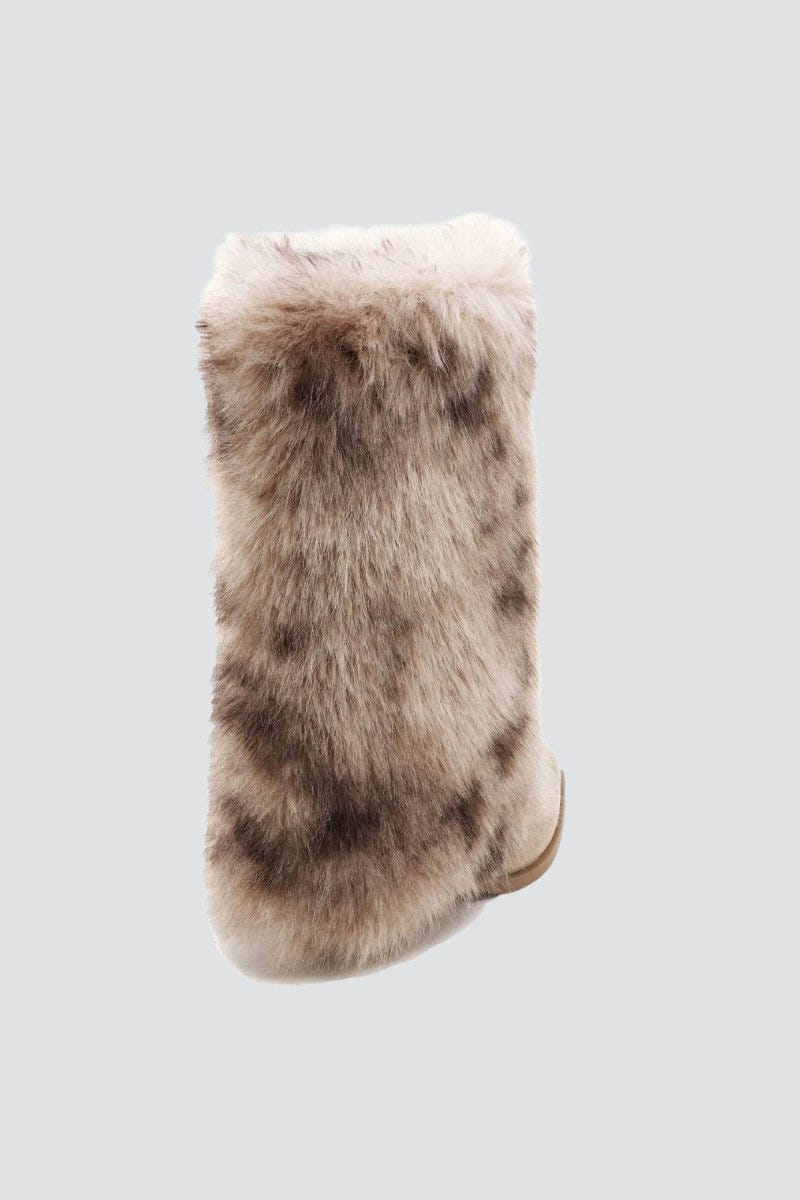 Mid Calf Cowboy Boots Block Heel - Taupe Suede - thefashionproject.gr - MARQUIIZ