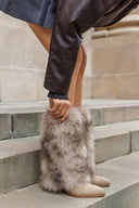 Mid Calf Cowboy Boots Block Heel - Taupe Suede - thefashionproject.gr - MARQUIIZ