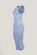 AWARE by VERO MODA - Midi Dress Ribbed Fitted - Light Blue