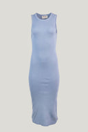 AWARE by VERO MODA - Midi Dress Ribbed Fitted - Light Blue
