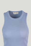 AWARE by VERO MODA - Midi Dress Ribbed Fitted - Light Blue
