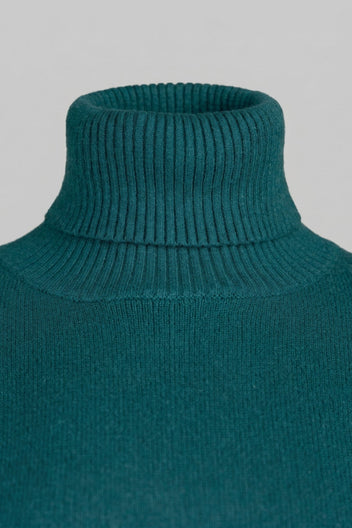 The Fashion Project - Midi Knit Dress Turtleneck - Petrol