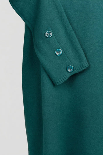 The Fashion Project - Midi Knit Dress Turtleneck - Petrol