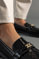 Μοκασίνια λουστρίνι ERYNN - Μαύρο - thefashionproject.gr - ERYNN