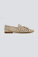 Μοκασίνια με διάτρητο σχέδιο CORINA - Χρυσό - thefashionproject.gr - CORINA