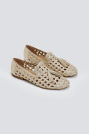 Μοκασίνια με διάτρητο σχέδιο CORINA - Χρυσό - thefashionproject.gr - CORINA