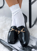 Μοκασίνια με μεταλλικό στοιχείο - Μαύρο - thefashionproject.gr - The Fashion Project