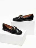 Μοκασίνια με μεταλλικό στοιχείο - Μαύρο - thefashionproject.gr - The Fashion Project