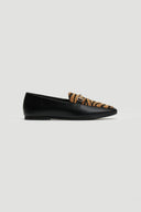 Μοκασίνια με ponyskin TFP - Μαύρο/Μπεζ - thefashionproject.gr - TFP