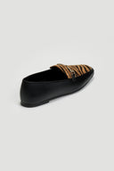 Μοκασίνια με ponyskin TFP - Μαύρο/Μπεζ - thefashionproject.gr - TFP