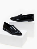 Μοκασίνια μυτερά λουστρίνι Estil - Μαύρο - thefashionproject.gr - Estil