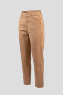 BISOU - Mom Fit Cropped Jeans - Camel
