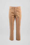 BISOU - Mom Fit Cropped Jeans - Camel