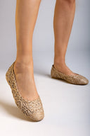 Μπαλαρίνες από ψάθα με σχέδιο ERYNN - Τάουπε - thefashionproject.gr - ERYNN
