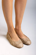 Μπαλαρίνες από ψάθα με σχέδιο ERYNN - Τάουπε - thefashionproject.gr - ERYNN