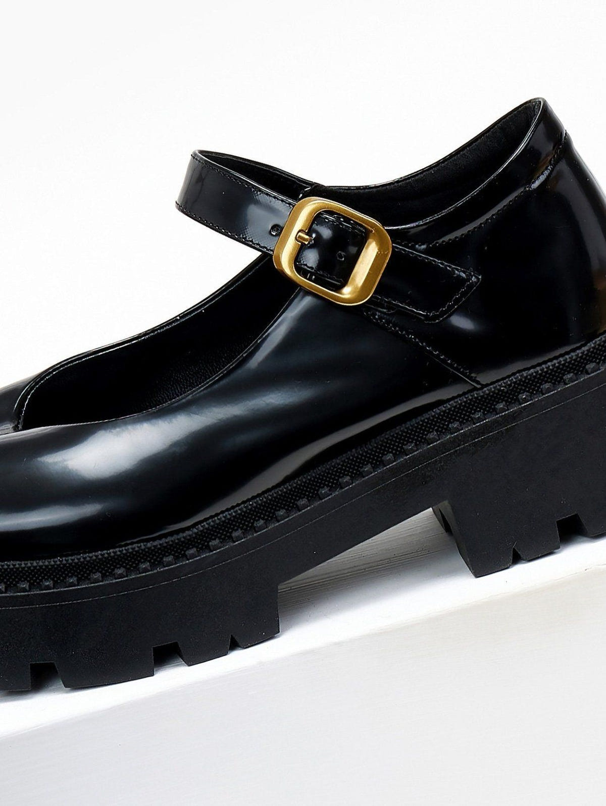 Μπαλαρίνες chunky φλωρεντίκ Mary Janes TFP - Μαύρο - thefashionproject.gr - TFP