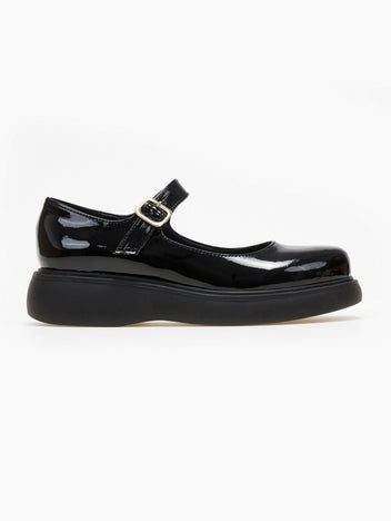 Μπαλαρίνες λουστρίνι Mary Jane Estil - Μαύρο - thefashionproject.gr - Estil