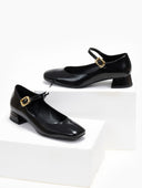 Μπαλαρίνες λουστρίνι Mary Jane Tfp - Μαύρο - thefashionproject.gr - TFP