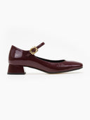 Μπαλαρίνες λουστρίνι Mary Jane Tfp - Μπορντό - thefashionproject.gr - TFP