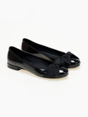 Μπαλαρίνες λουστρίνι με φιόγκο Estil - Μαύρο - thefashionproject.gr - Estil