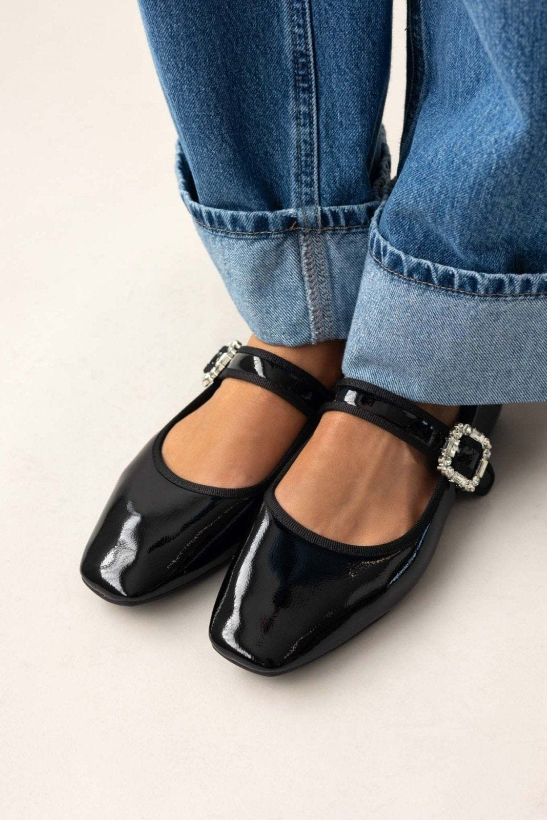 Μπαλαρίνες λουστρίνι με μπαρέτα ERYNN - Μαύρο - thefashionproject.gr - ERYNN
