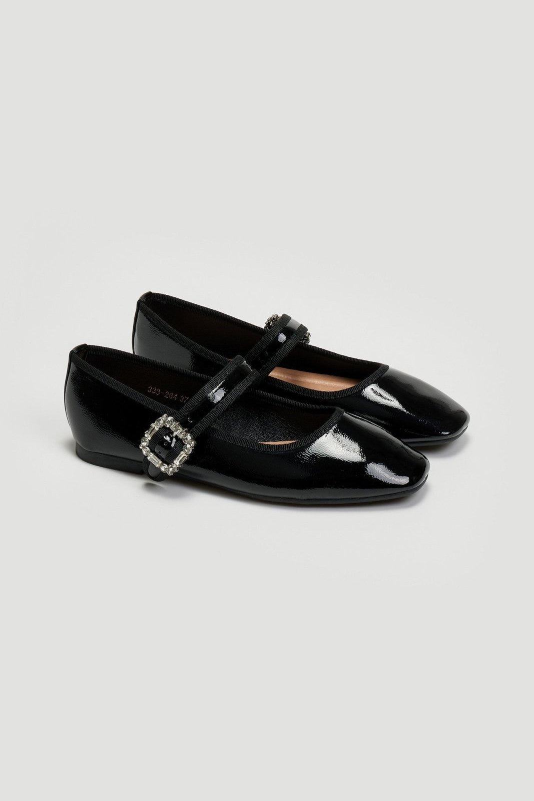 Μπαλαρίνες λουστρίνι με μπαρέτα ERYNN - Μαύρο - thefashionproject.gr - ERYNN