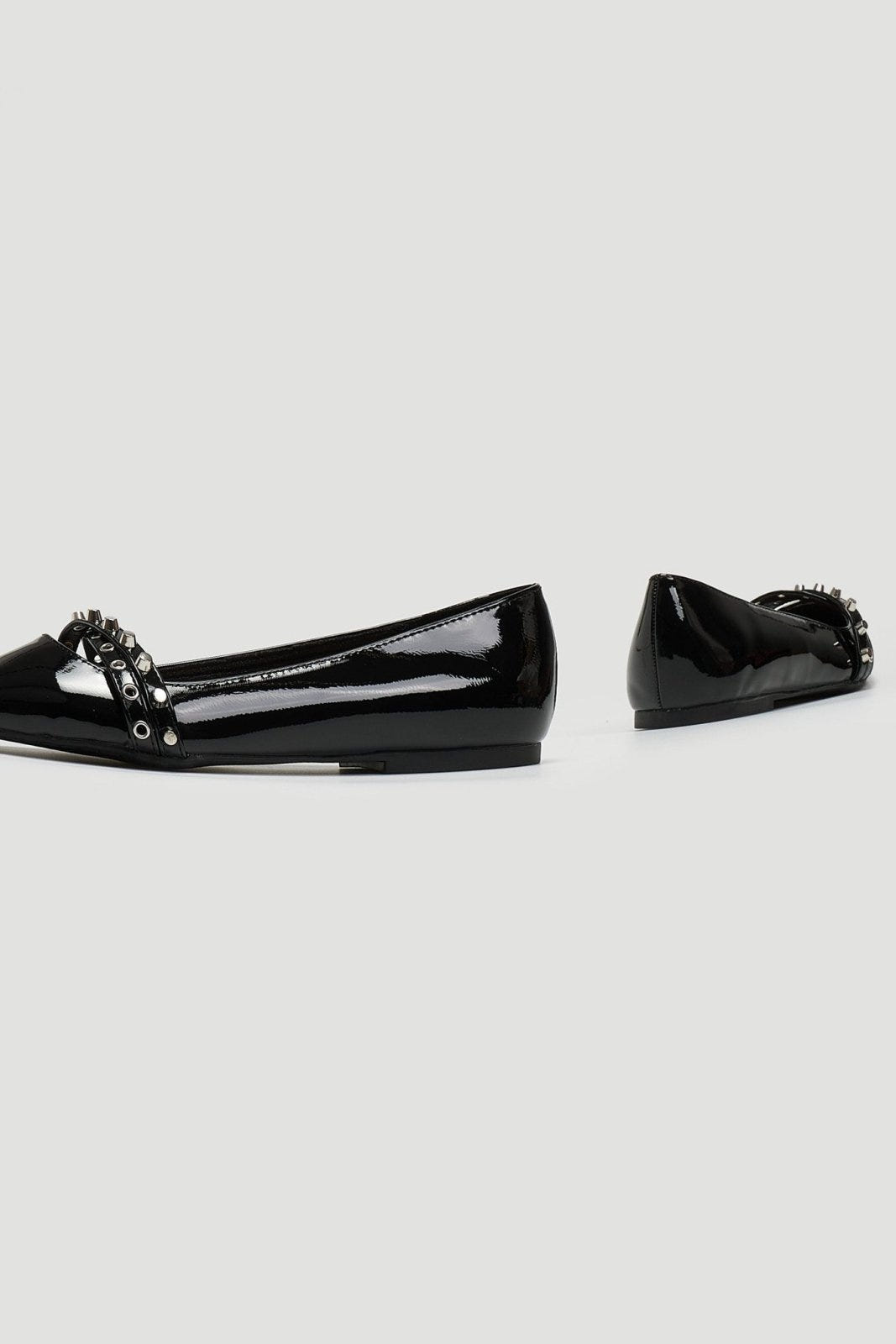 Μπαλαρίνες λουστρίνι μυτερές ERYNN - Μαύρο - thefashionproject.gr - ERYNN