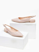 Μπαλαρίνες λουστρίνι μυτερές - Nude - thefashionproject.gr - La Bottine Souriante