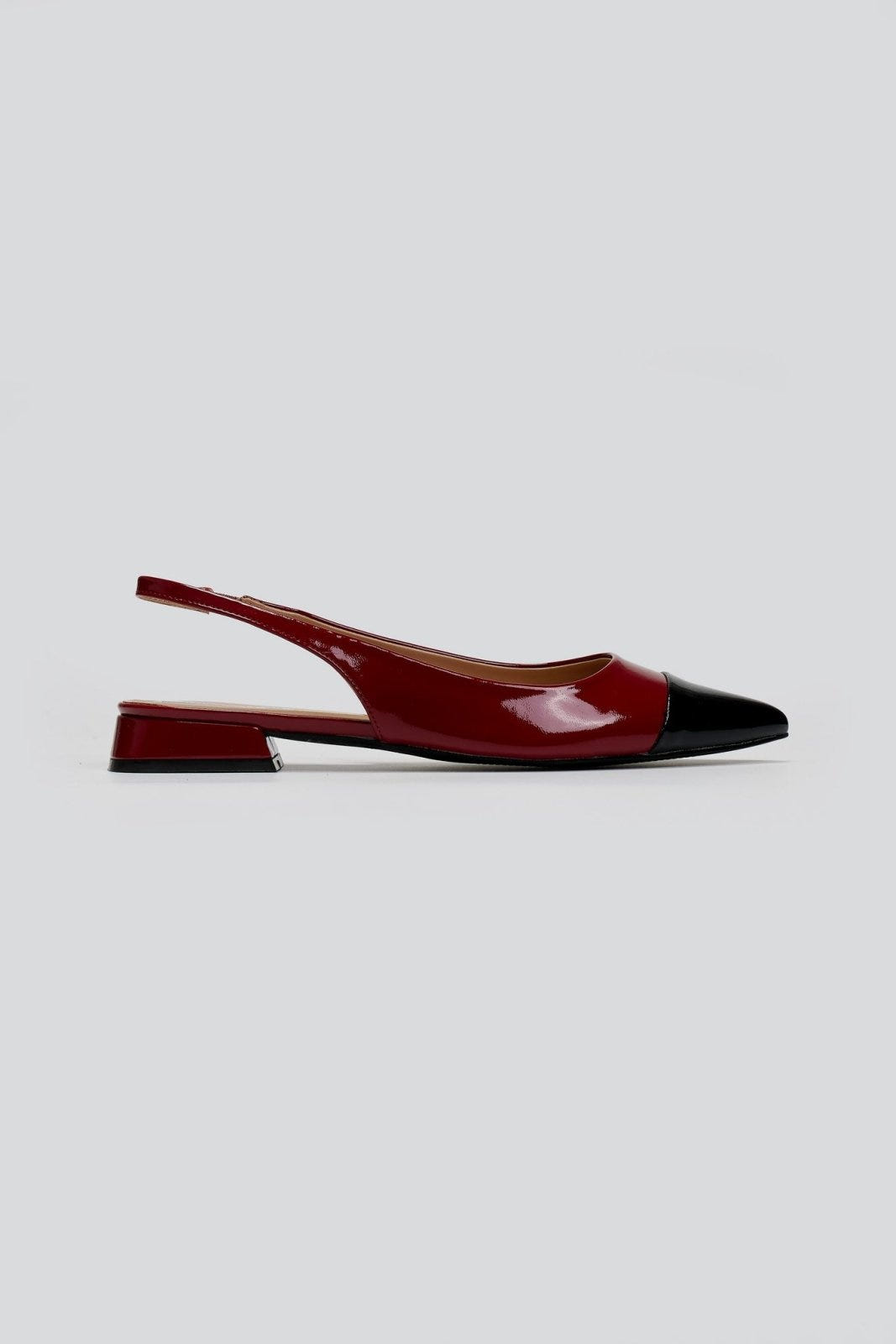 Μπαλαρίνες λουστρίνι μυτερές slingback - Κόκκινο - thefashionproject.gr - BOTEGGA 22