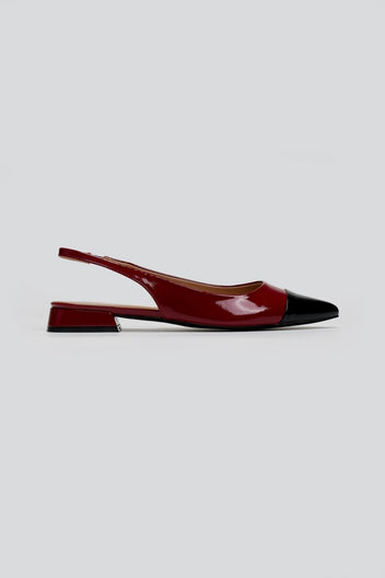 Μπαλαρίνες λουστρίνι μυτερές slingback - Κόκκινο - thefashionproject.gr - BOTEGGA 22