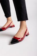 Μπαλαρίνες λουστρίνι μυτερές slingback - Κόκκινο - thefashionproject.gr - BOTEGGA 22