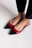 Μπαλαρίνες λουστρίνι μυτερές slingback - Κόκκινο - thefashionproject.gr - BOTEGGA 22